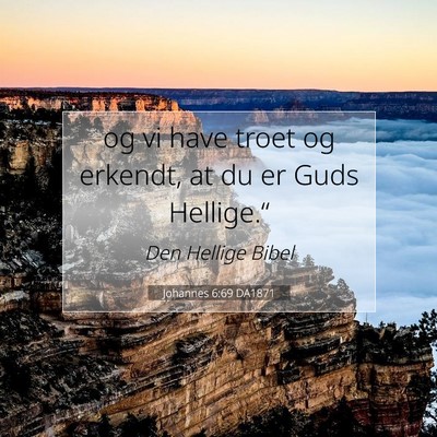 Picture 07 - Johannes 6:69 DA1871 - og vi have troet og erkendt, at du er Guds - Bible Verse Picture