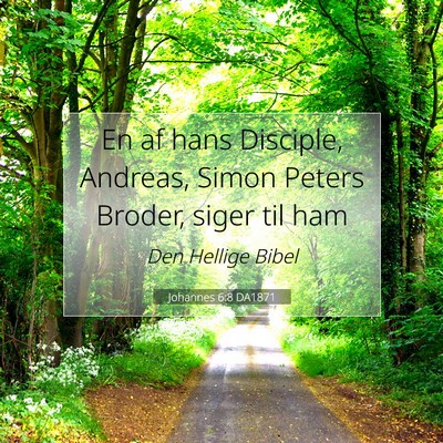 Picture 07 - Johannes 6:8 DA1871 - En af hans Disciple, Andreas, Simon Peters - Bible Verse Picture