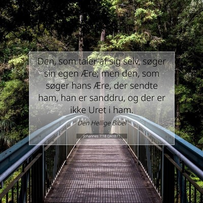 Picture 07 - Johannes 7:18 DA1871 - Den, som taler af sig selv, søger sin egen Ære; - Bible Verse Picture
