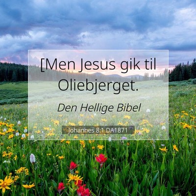 Picture 07 - Johannes 8:1 DA1871 - [Men Jesus gik til - Bible Verse Picture