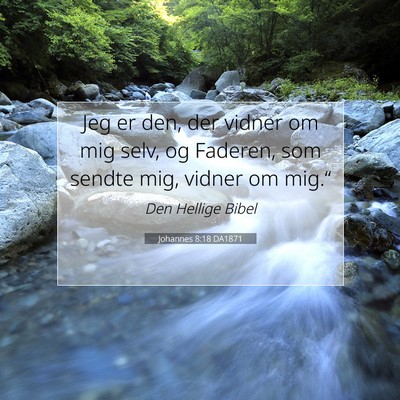 Picture 07 - Johannes 8:18 DA1871 - Jeg er den, der vidner om mig selv, og Faderen, - Bible Verse Picture