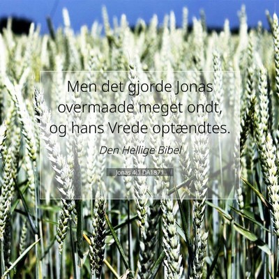 Picture 07 - Jonas 4:1 DA1871 - Men det gjorde Jonas overmaade meget ondt, og - Bible Verse Picture