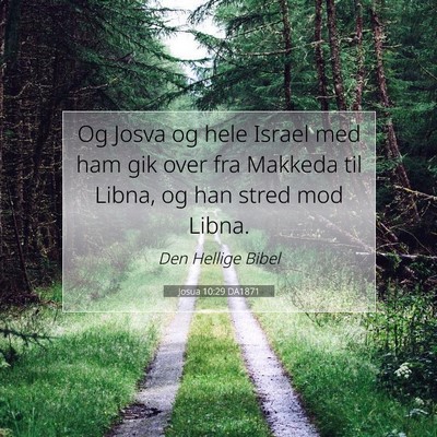 Picture 07 - Josua 10:29 DA1871 - Og Josva og hele Israel med ham gik over fra - Bible Verse Picture