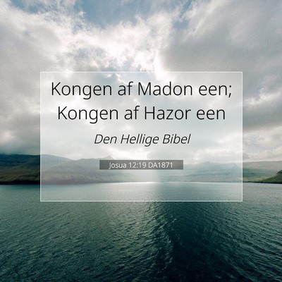 Picture 07 - Josua 12:19 DA1871 - Kongen af Madon een; Kongen af Hazor - Bible Verse Picture