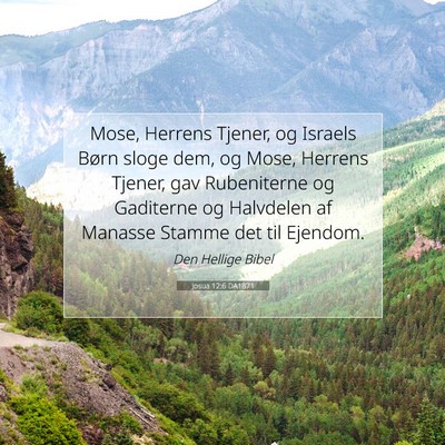 Picture 07 - Josua 12:6 DA1871 - Mose, Herrens Tjener, og Israels Børn sloge dem, - Bible Verse Picture