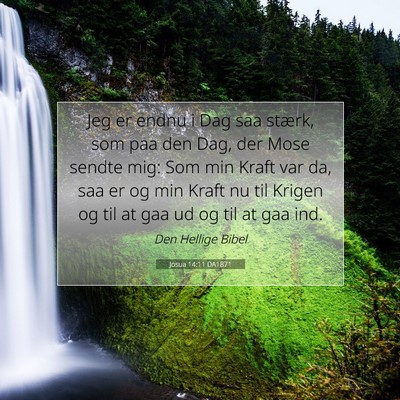 Picture 07 - Josua 14:11 DA1871 - Jeg er endnu i Dag saa stærk, som paa den Dag, - Bible Verse Picture