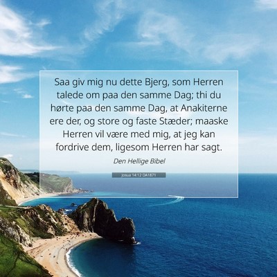 Picture 07 - Josua 14:12 DA1871 - Saa giv mig nu dette Bjerg, som Herren talede om - Bible Verse Picture