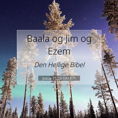 Picture 07 - Josua 15:29 DA1871 - Baala og Jim og - Bible Verse Picture