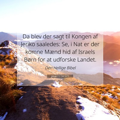 Picture 07 - Josua 2:2 DA1871 - Da blev der sagt til Kongen af Jeriko saaledes: - Bible Verse Picture