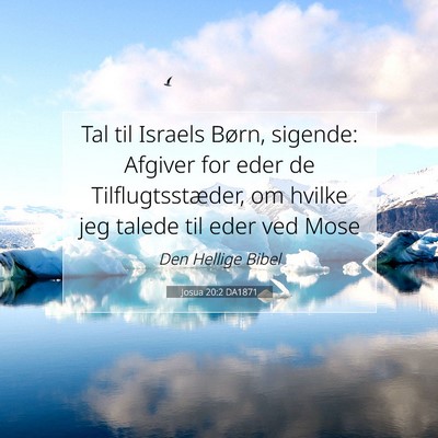 Picture 07 - Josua 20:2 DA1871 - Tal til Israels Børn, sigende: Afgiver for eder - Bible Verse Picture