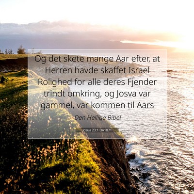 Picture 07 - Josua 23:1 DA1871 - Og det skete mange Aar efter, at Herren havde - Bible Verse Picture