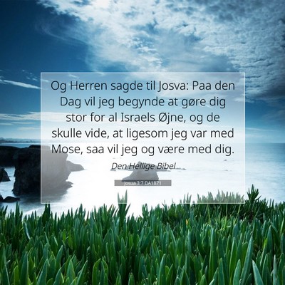 Picture 07 - Josua 3:7 DA1871 - Og Herren sagde til Josva: Paa den Dag vil jeg - Bible Verse Picture