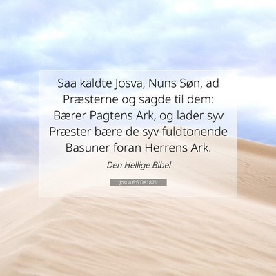 Picture 07 - Josua 6:6 DA1871 - Saa kaldte Josva, Nuns Søn, ad Præsterne og - Bible Verse Picture