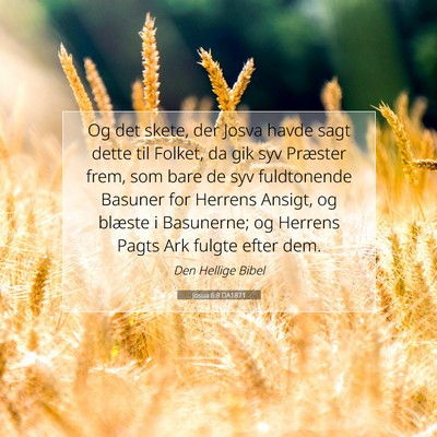 Picture 07 - Josua 6:8 DA1871 - Og det skete, der Josva havde sagt dette til - Bible Verse Picture
