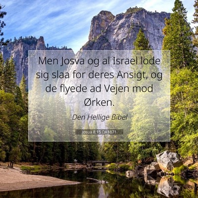 Picture 07 - Josua 8:15 DA1871 - Men Josva og al Israel lode sig slaa for deres - Bible Verse Picture