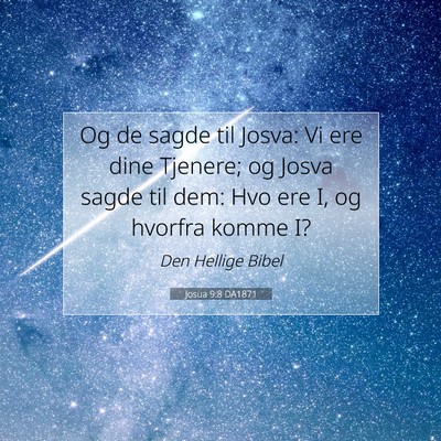 Picture 07 - Josua 9:8 DA1871 - Og de sagde til Josva: Vi ere dine Tjenere; og - Bible Verse Picture