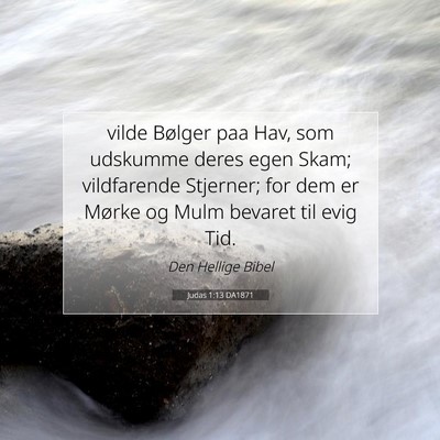 Picture 07 - Judas 1:13 DA1871 - vilde Bølger paa Hav, som udskumme deres egen - Bible Verse Picture