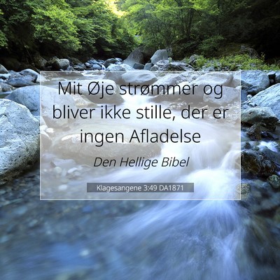 Picture 07 - Klagesangene 3:49 DA1871 - Mit Øje strømmer og bliver ikke stille, der er - Bible Verse Picture