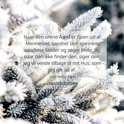 Picture 07 - Lukas 11:24 DA1871 - Naar den urene Aand er faren ud af Mennesket, - Bible Verse Picture