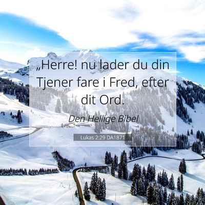 Picture 07 - Lukas 2:29 DA1871 - „Herre! nu lader du din Tjener fare i Fred, - Bible Verse Picture