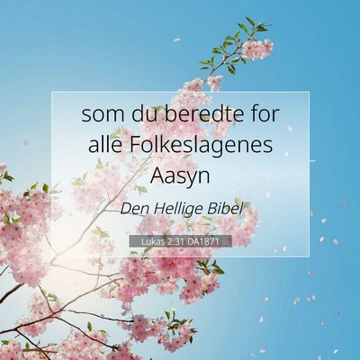 Picture 07 - Lukas 2:31 DA1871 - som du beredte for alle Folkeslagenes - Bible Verse Picture