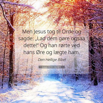 Picture 07 - Lukas 22:51 DA1871 - Men Jesus tog til Orde og sagde: „Lad dem gøre - Bible Verse Picture