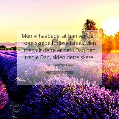 Picture 07 - Lukas 24:21 DA1871 - Men vi haabede, at han var den, som skulde - Bible Verse Picture