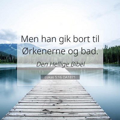 Picture 07 - Lukas 5:16 DA1871 - Men han gik bort til Ørkenerne og - Bible Verse Picture
