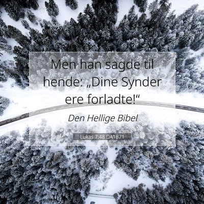 Picture 07 - Lukas 7:48 DA1871 - Men han sagde til hende: „Dine Synder ere - Bible Verse Picture