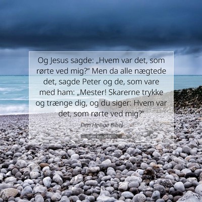 Picture 07 - Lukas 8:45 DA1871 - Og Jesus sagde: „Hvem var det, som rørte ved - Bible Verse Picture