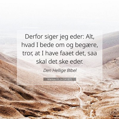 Picture 07 - Markus 11:24 DA1871 - Derfor siger jeg eder: Alt, hvad I bede om og - Bible Verse Picture