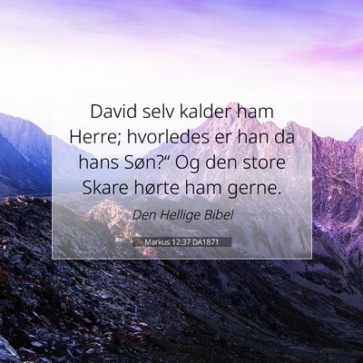 Picture 07 - Markus 12:37 DA1871 - David selv kalder ham Herre; hvorledes er han da - Bible Verse Picture