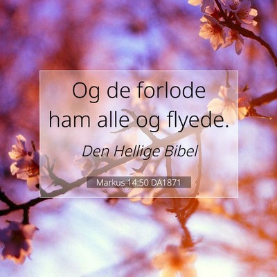 Picture 07 - Markus 14:50 DA1871 - Og de forlode ham alle og - Bible Verse Picture