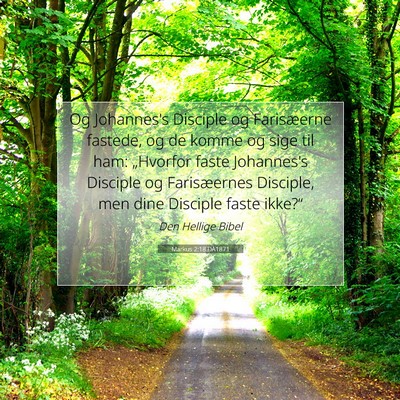 Picture 07 - Markus 2:18 DA1871 - Og Johannes's Disciple og Farisæerne fastede, og - Bible Verse Picture