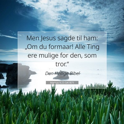 Picture 07 - Markus 9:23 DA1871 - Men Jesus sagde til ham: „Om du formaar! Alle - Bible Verse Picture