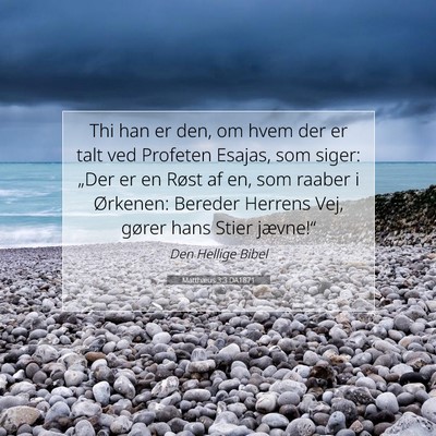Picture 07 - Matthæus 3:3 DA1871 - Thi han er den, om hvem der er talt ved Profeten - Bible Verse Picture