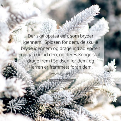 Picture 07 - Mikas 2:13 DA1871 - Der skal opstaa een, som bryder igennem i Spidsen - Bible Verse Picture