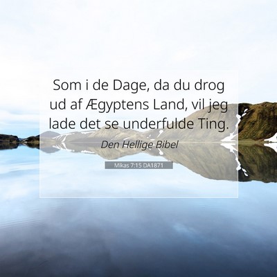 Picture 07 - Mikas 7:15 DA1871 - Som i de Dage, da du drog ud af Ægyptens Land, - Bible Verse Picture