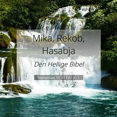 Picture 07 - Nehemias 10:11 DA1871 - Mika, Rekob, - Bible Verse Picture
