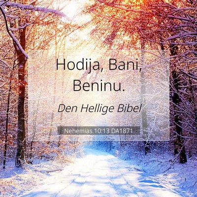 Picture 07 - Nehemias 10:13 DA1871 - Hodija, Bani, - Bible Verse Picture