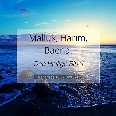 Picture 07 - Nehemias 10:27 DA1871 - Malluk, Harim, - Bible Verse Picture