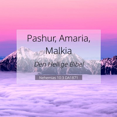 Picture 07 - Nehemias 10:3 DA1871 - Pashur, Amaria, - Bible Verse Picture