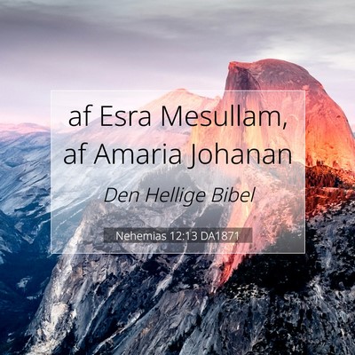 Picture 07 - Nehemias 12:13 DA1871 - af Esra Mesullam, af Amaria - Bible Verse Picture