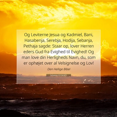Picture 07 - Nehemias 9:5 DA1871 - Og Leviterne Jesua og Kadmiel, Bani, Hasabenja, - Bible Verse Picture