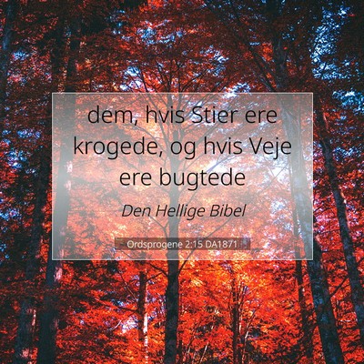 Picture 07 - Ordsprogene 2:15 DA1871 - dem, hvis Stier ere krogede, og hvis Veje ere - Bible Verse Picture