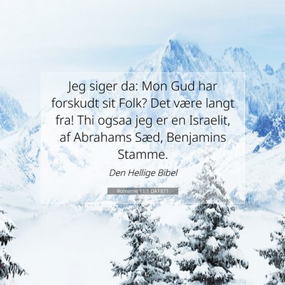 Picture 07 - Romerne 11:1 DA1871 - Jeg siger da: Mon Gud har forskudt sit Folk? Det - Bible Verse Picture