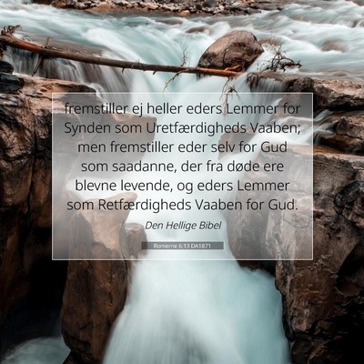 Picture 07 - Romerne 6:13 DA1871 - fremstiller ej heller eders Lemmer for Synden som - Bible Verse Picture