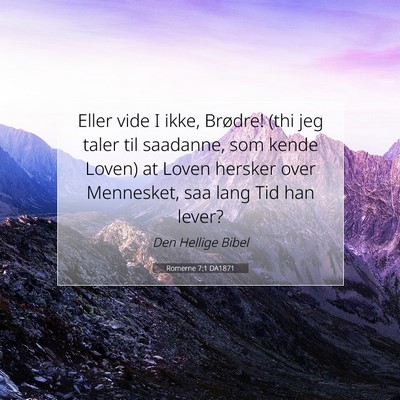 Picture 07 - Romerne 7:1 DA1871 - Eller vide I ikke, Brødre! (thi jeg taler til - Bible Verse Picture