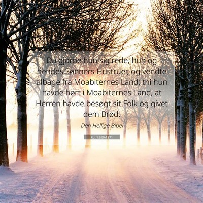 Picture 07 - Rut 1:6 DA1871 - Da gjorde hun sig rede, hun og hendes Sønners - Bible Verse Picture