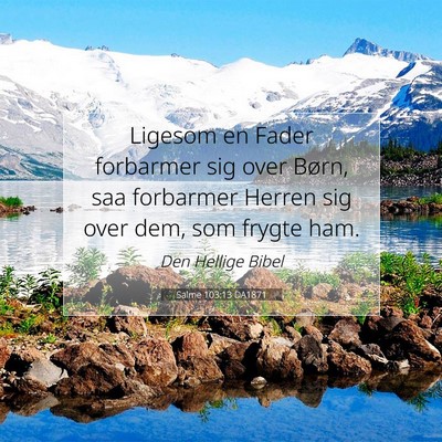 Picture 07 - Salme 103:13 DA1871 - Ligesom en Fader forbarmer sig over Børn, saa - Bible Verse Picture